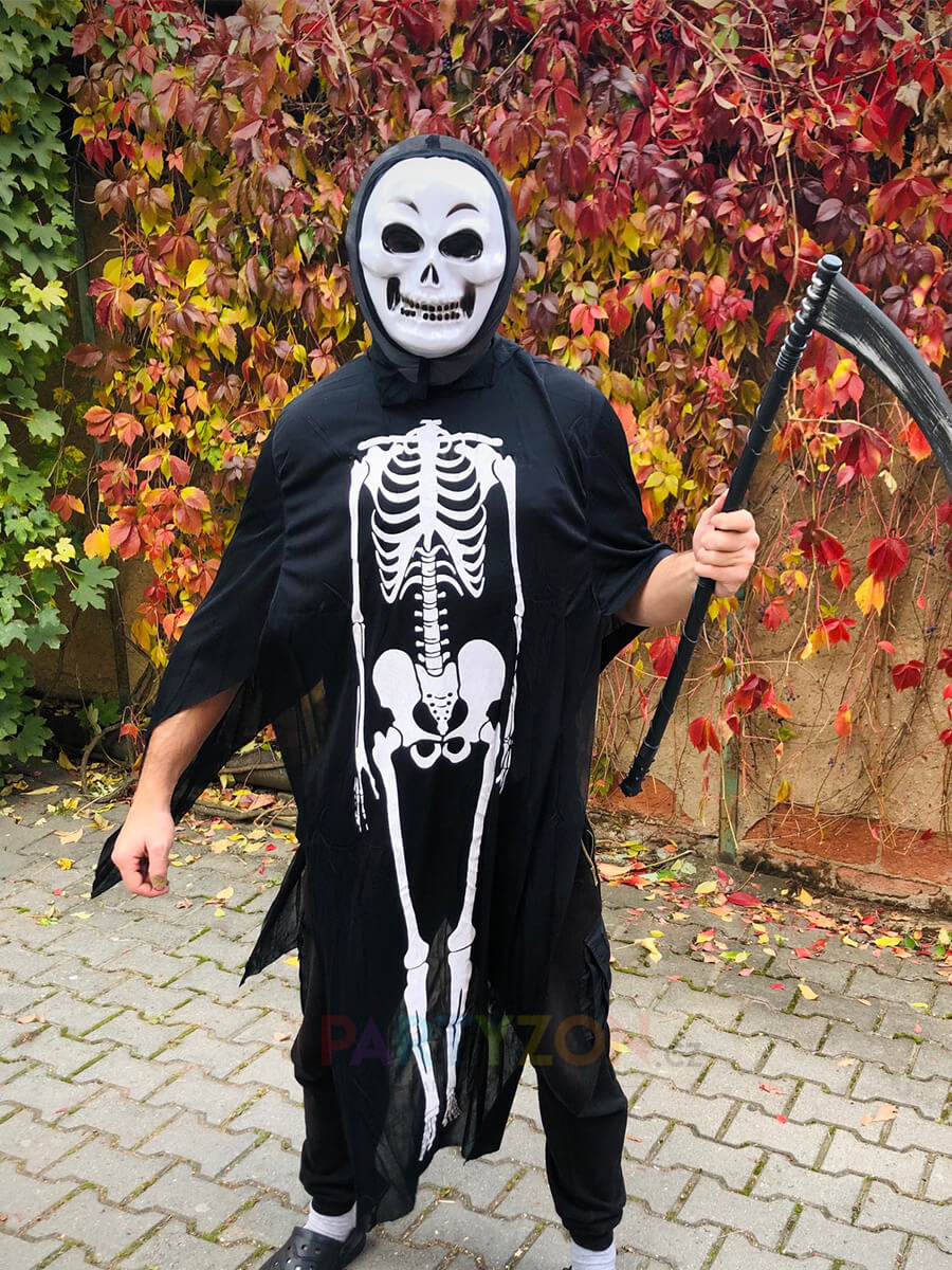 karnevalový ostým kostlivec smrtka halloween